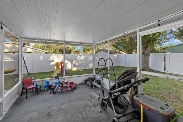 view of sunroom