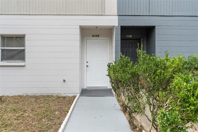 view of doorway to property