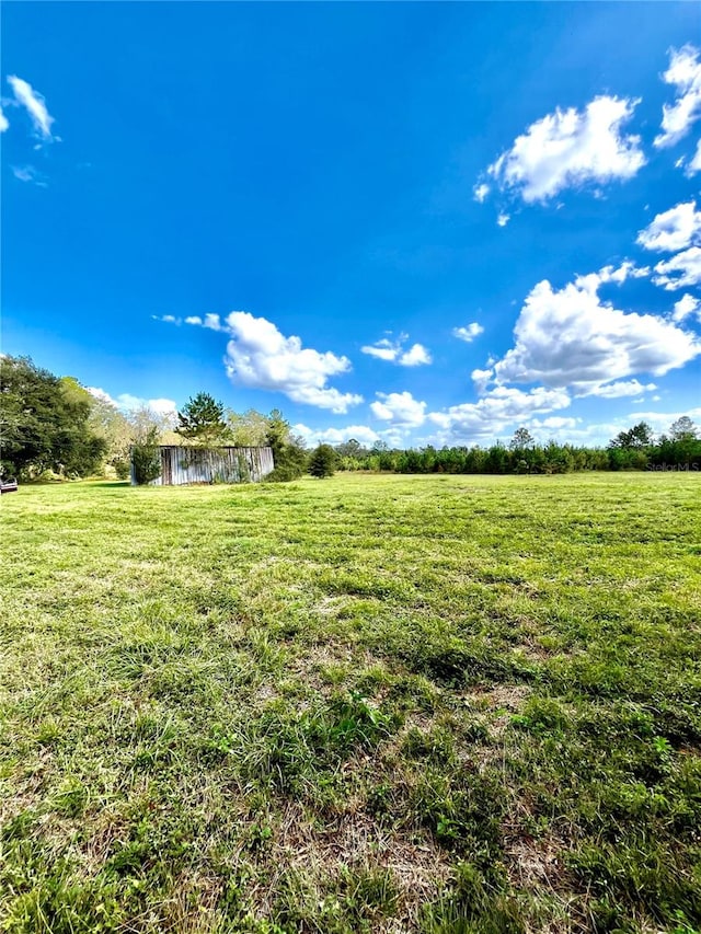 view of yard featuring a rural view