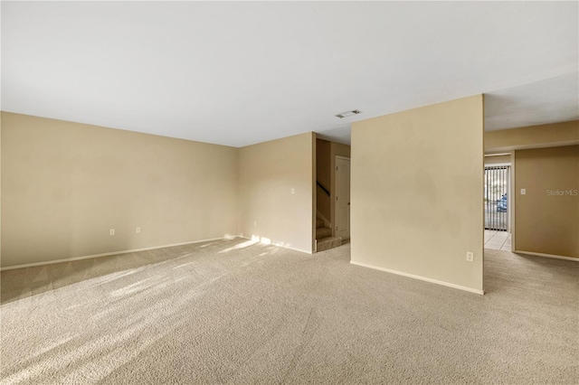 empty room with light carpet