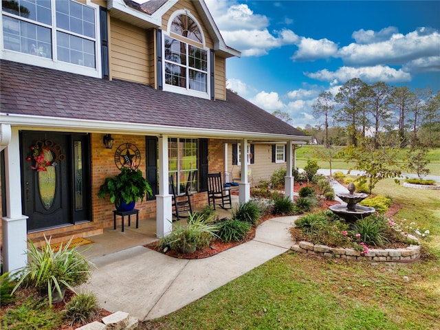 exterior space featuring a porch