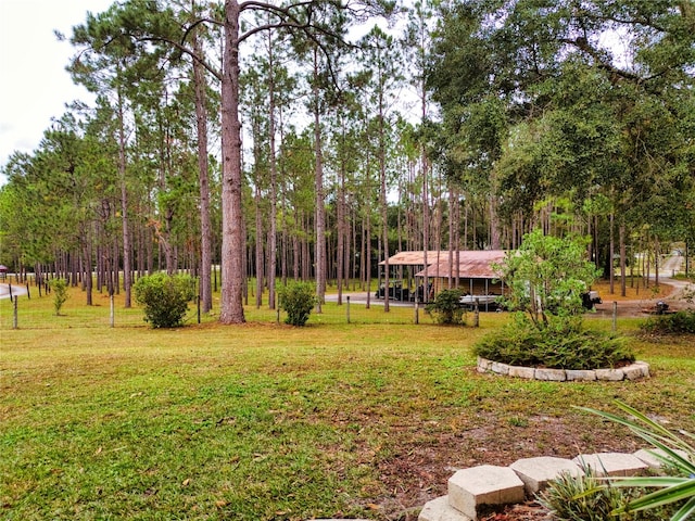 view of home's community with a lawn