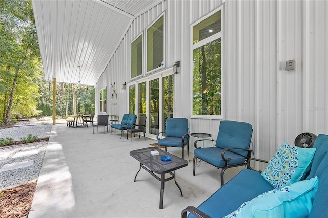 view of patio featuring outdoor lounge area