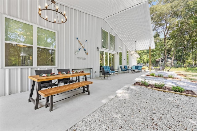 view of patio with outdoor lounge area