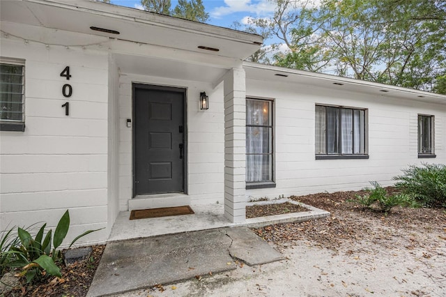 view of doorway to property