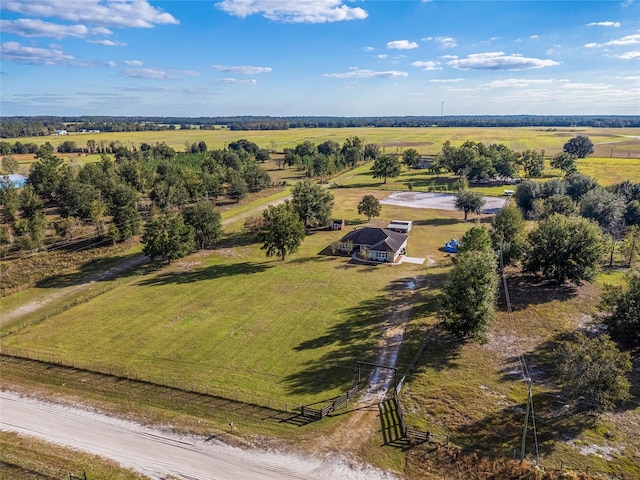 drone / aerial view featuring a rural view