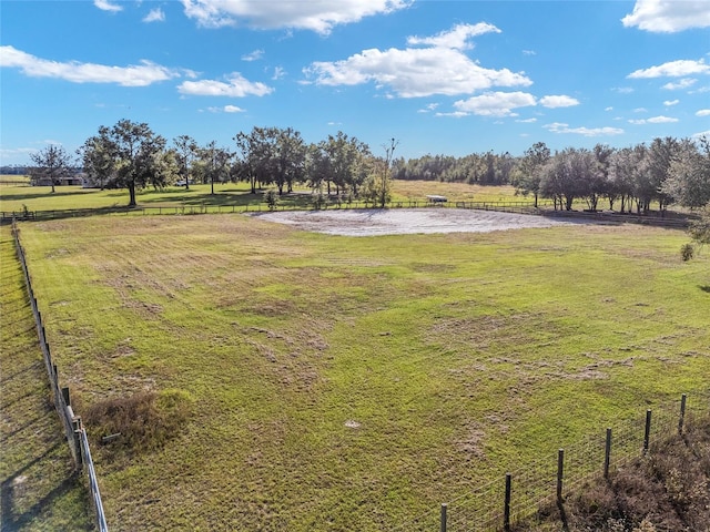 view of yard featuring a rural view