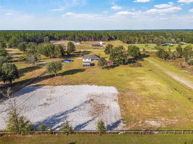 aerial view with a rural view