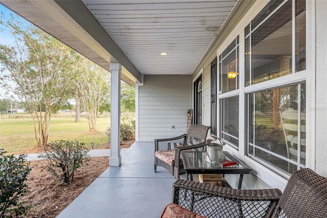 view of patio with covered porch