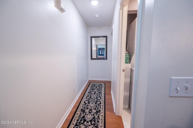 hallway featuring light hardwood / wood-style floors