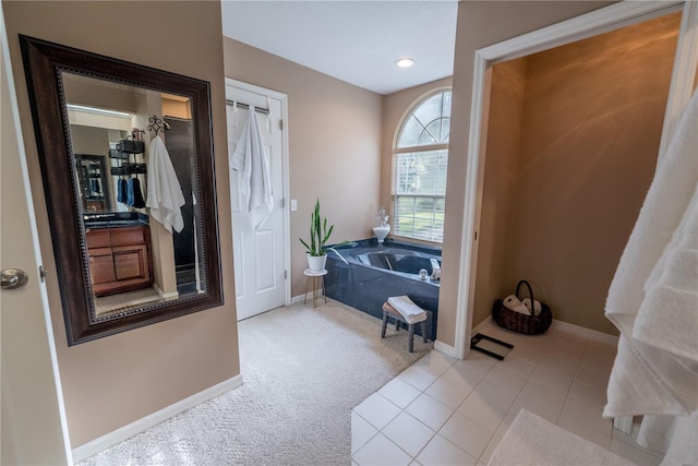 interior space with light colored carpet