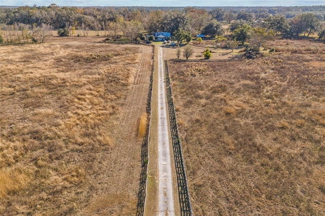 bird's eye view with a rural view