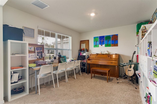 office area featuring carpet