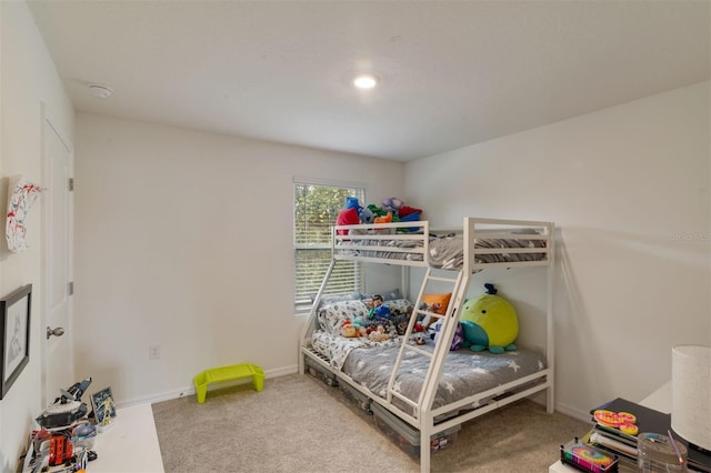 bedroom with carpet