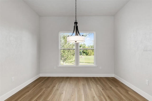 unfurnished dining area featuring hardwood / wood-style flooring