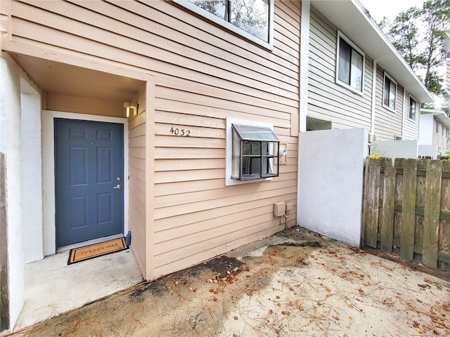 view of doorway to property