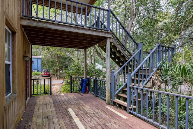 view of wooden terrace