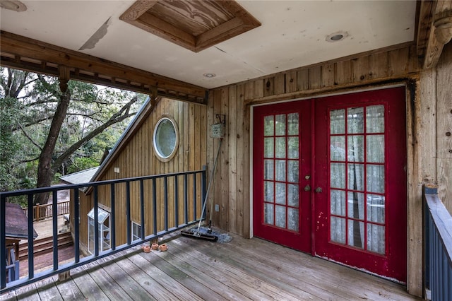 exterior space with french doors