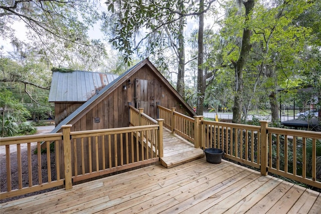 view of wooden terrace