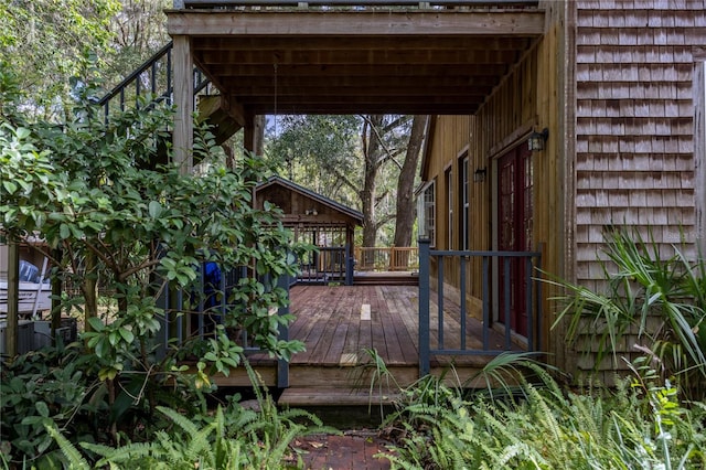 view of wooden deck