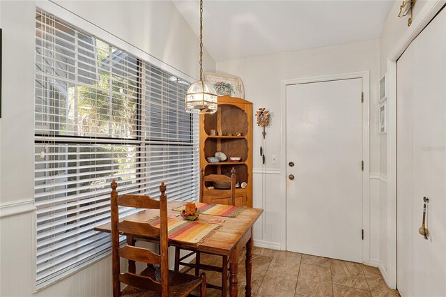 dining area with a healthy amount of sunlight