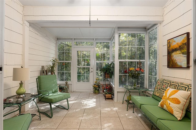 view of sunroom