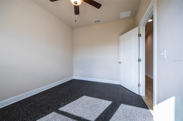 unfurnished room featuring ceiling fan