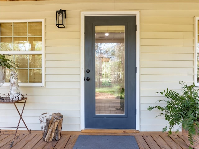 view of doorway to property