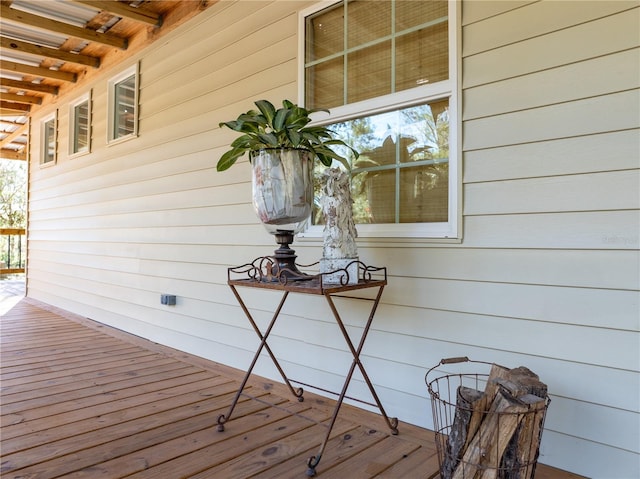 view of wooden deck