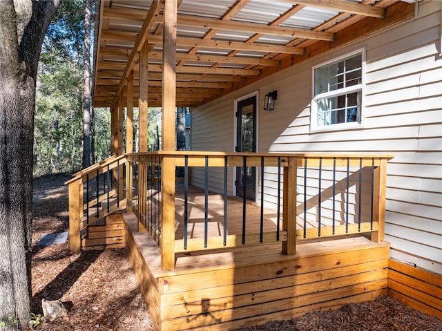 view of wooden deck