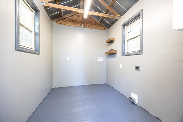 washroom with plenty of natural light and electric dryer hookup