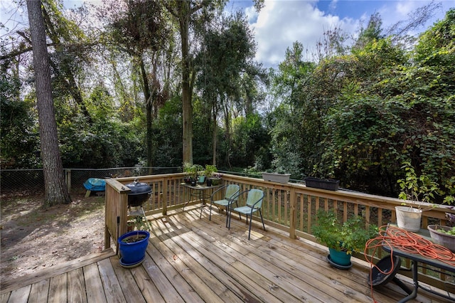 view of wooden terrace