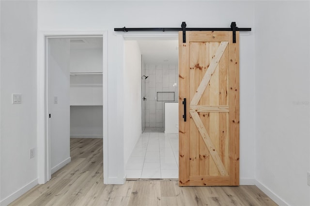 bathroom featuring hardwood / wood-style flooring