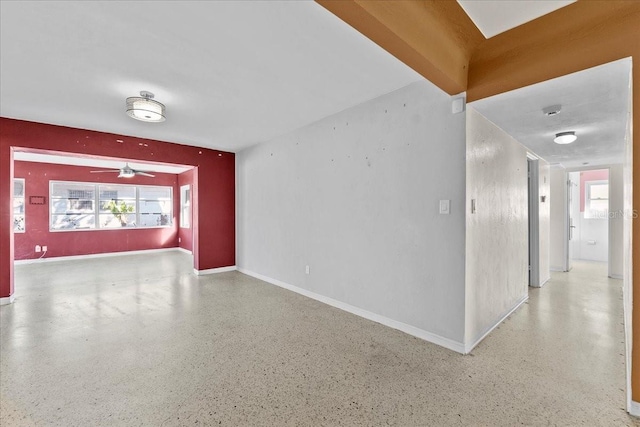 spare room featuring ceiling fan