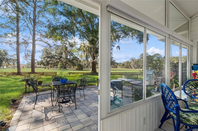 view of sunroom