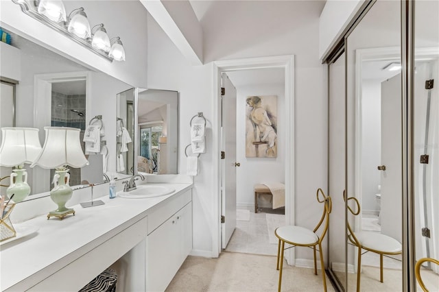 bathroom with vanity