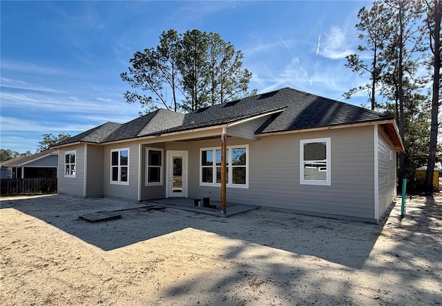 view of rear view of property