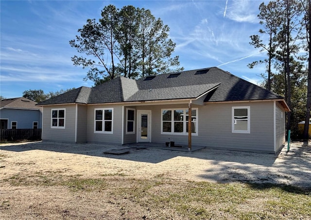 rear view of house with a patio area