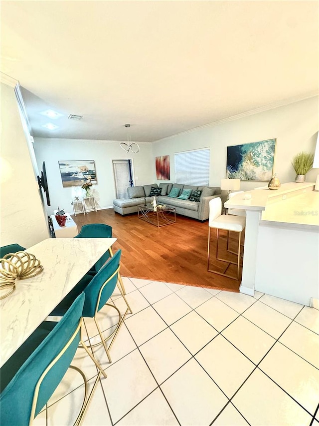 living room featuring light hardwood / wood-style flooring