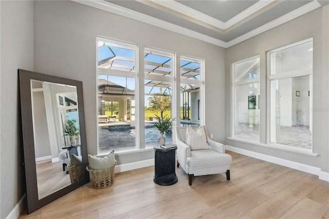 5040 SW 125th Cir, Archer, FL 32618 - sitting room with crown molding and wood finished floors