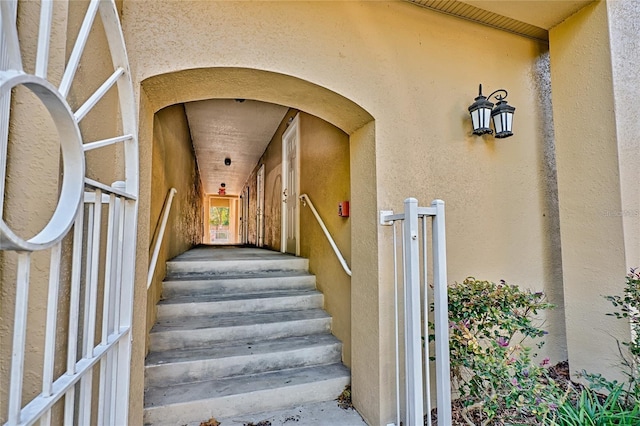 view of stairway