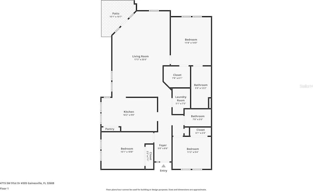 4715 SW 91st Dr Unit 305, Gainesville, FL 32608 - view of property floor plan