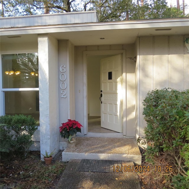 view of doorway to property