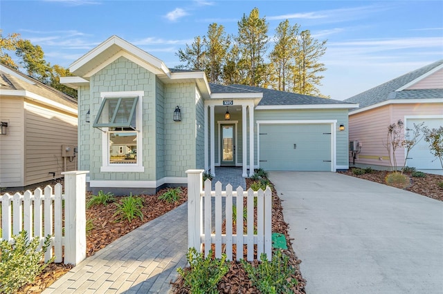 ranch-style home with a garage