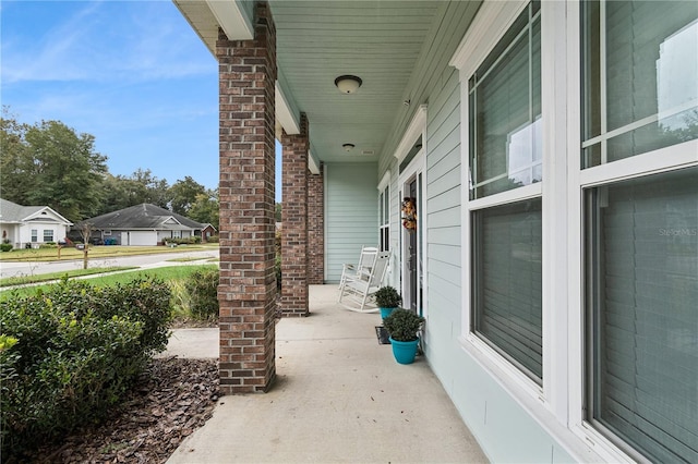 view of patio with a porch