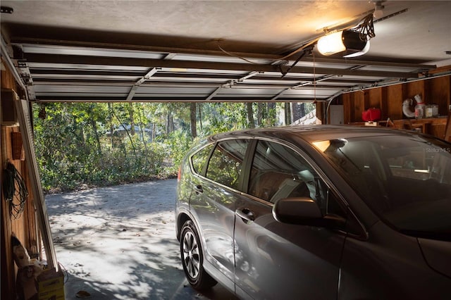 garage featuring a garage door opener