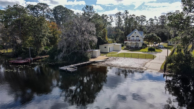 view of water feature