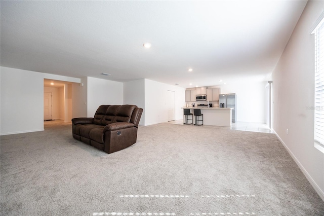 view of carpeted living room