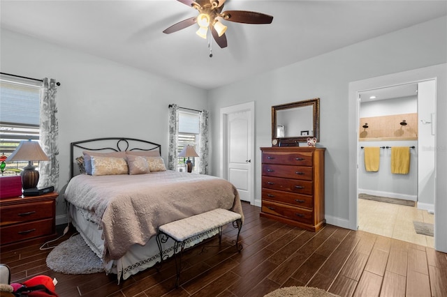 bedroom with ceiling fan