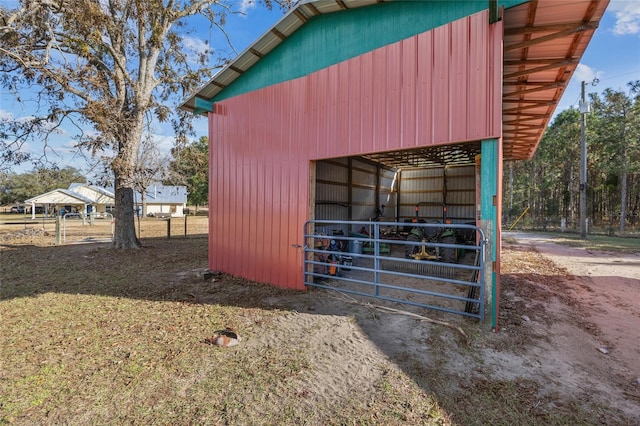 view of horse barn